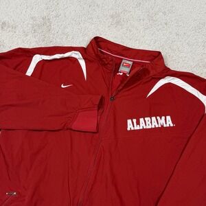 Y2K Nike Team Storm Fit Alabama Crimson Tide Full Zip NCAA Jacket Red Mens XXL